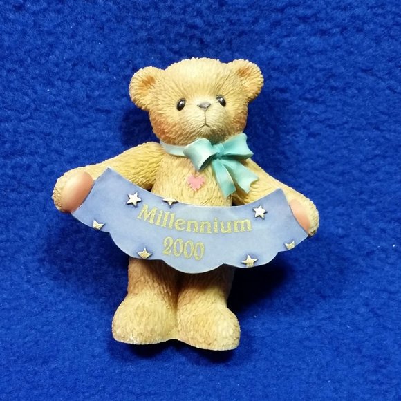 Cherished Teddies Millennium 2000 Figurine Enesco 663883A Avon Exclusive No Box - Picture 2 of 10